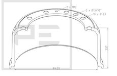 Brzdový buben PE Automotive 046.687-00A