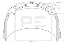 Brzdový buben PE Automotive 146.070-00A