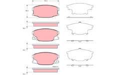Sada brzdových destiček, kotoučová brzda TRW GDB3388