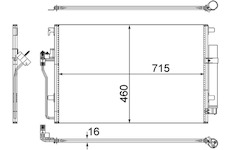 Kondenzátor, klimatizace MAHLE AC 553 001S