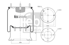 Mech, pneumatické odpružení FEBI BILSTEIN 20310