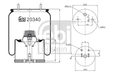 Mech, pneumatické odpružení FEBI BILSTEIN 20340