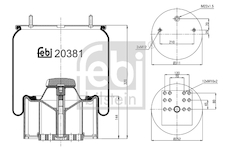 Mech, pneumatické odpružení FEBI BILSTEIN 20381