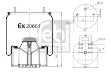 Mech, pneumatické odpružení FEBI BILSTEIN 20681