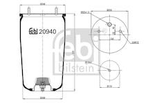 Mech, pneumatické odpružení FEBI BILSTEIN 20940