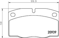 Sada brzdových destiček, kotoučová brzda HELLA 8DB 355 007-251