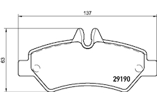 Sada brzdových destiček, kotoučová brzda HELLA 8DB 355 005-351