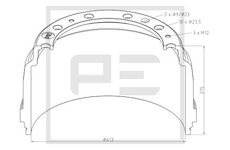 Brzdový buben PE Automotive 126.074-00A