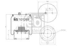 Mech, pneumatické odpružení FEBI BILSTEIN 101269