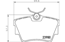 Sada brzdových destiček, kotoučová brzda HELLA 8DB 355 010-761