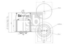 Mech, pneumatické odpružení FEBI BILSTEIN 107305