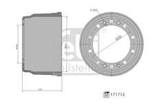 Brzdový buben FEBI BILSTEIN 171713