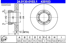 Brzdový kotouč ATE 24.0130-0103.1