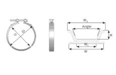 Svěrná objímka, výfukový systém DINEX 21895