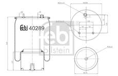 Mech, pneumatické odpružení FEBI BILSTEIN 40289