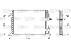 Kondenzátor, klimatizace VALEO 818038