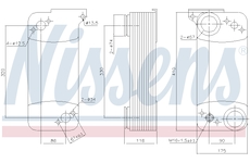 Olejový chladič, retardér NISSENS 90768