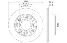 Brzdový kotouč HELLA PAGID 8DD 355 105-791