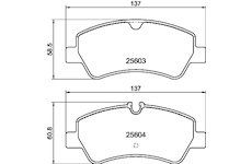 Sada brzdových destiček, kotoučová brzda HELLA 8DB 355 020-721