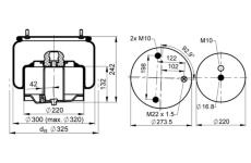 Mech, pneumatické odpružení CONTITECH AIR SPRING 6753 N P02R