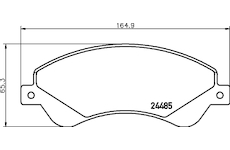 Sada brzdových destiček, kotoučová brzda HELLA 8DB 355 012-771