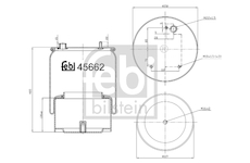 Mech, pneumatické odpružení FEBI BILSTEIN 45662