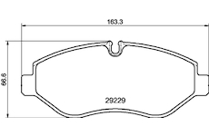 Sada brzdových destiček, kotoučová brzda HELLA 8DB 355 005-511