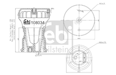 Mech, pneumatické odpružení FEBI BILSTEIN 108034