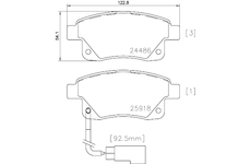 Sada brzdových destiček, kotoučová brzda HELLA 8DB 355 012-781