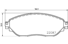 Sada brzdových destiček, kotoučová brzda HELLA 8DB 355 021-891