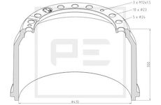 Brzdový buben PE Automotive 036.403-00A