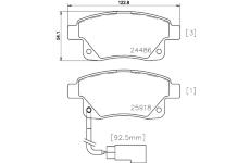 Sada brzdových destiček, kotoučová brzda HELLA 8DB 355 012-781