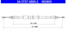 Tažné lanko, parkovací brzda ATE 24.3727-3605.2