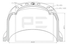 Brzdový buben PE Automotive 106.083-00A