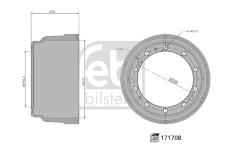 Brzdový buben FEBI BILSTEIN 171708