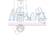 Tlakový vypínač, klimatizace NISSENS 301029