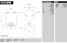 Měch pérování SMB 4157-08 kompl. s plast. zvonem  